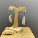 Boucles d'Oreilles Argent 925 & Agate [0345]
