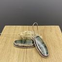 Boucles d'Oreilles Argent 925 & Jaspe [0347]