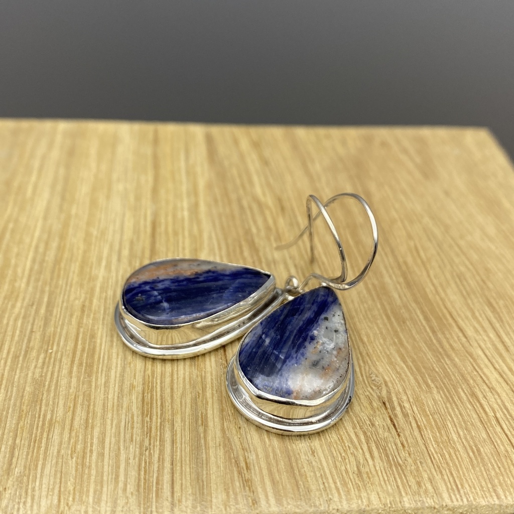 Boucles d'Oreilles Argent 925 & Agate [0359]