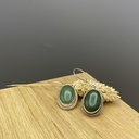 Boucles d'Oreilles Argent 925 & Aventurine [0365]