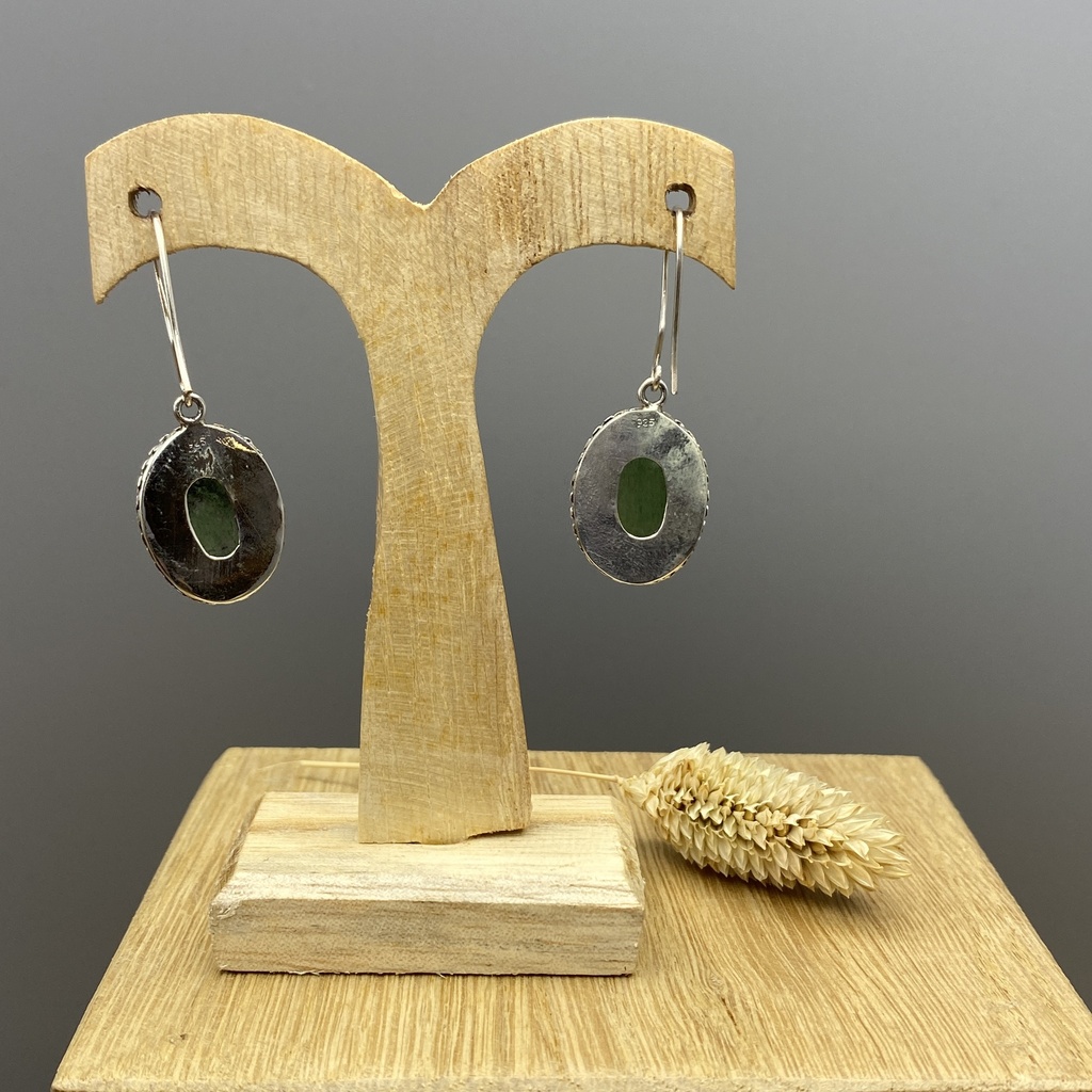 Boucles d'Oreilles Argent 925 & Aventurine [0391]