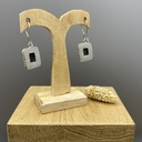 Boucles d'Oreilles Argent 925 & Agate [0392]