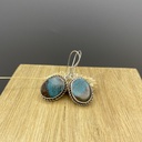 Boucles d'Oreilles Argent 925 & Turquoise [0398]