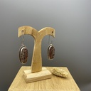 Boucles d'Oreilles Argent 925 & Agate [0402]