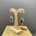 Boucles d'Oreilles Argent 925 & Jaspe [0403]