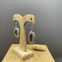 Boucles d'Oreilles Argent 925 & Agate [0404]