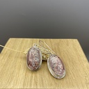 Boucles d'Oreilles Argent 925 & Agate [0404]