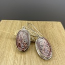 Boucles d'Oreilles Argent 925 & Agate [0404]