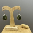Boucles d'Oreilles Argent 925 & Jaspe [0405]
