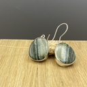 Boucles d'Oreilles Argent 925 & Jaspe [0405]