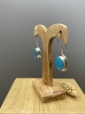 Boucles d'Oreilles Argent 925 & Turquoise [0431]