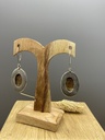 Boucles d'Oreilles Argent 925 & Agate [0434]