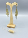 Boucles D'Oreilles Aztèque Orange et Bordeau