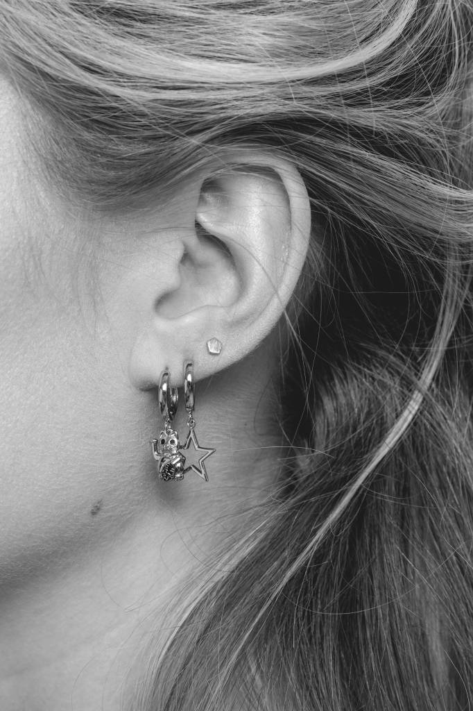 Petite Earrings Pentagon Silver [Boucles d'oreilles]