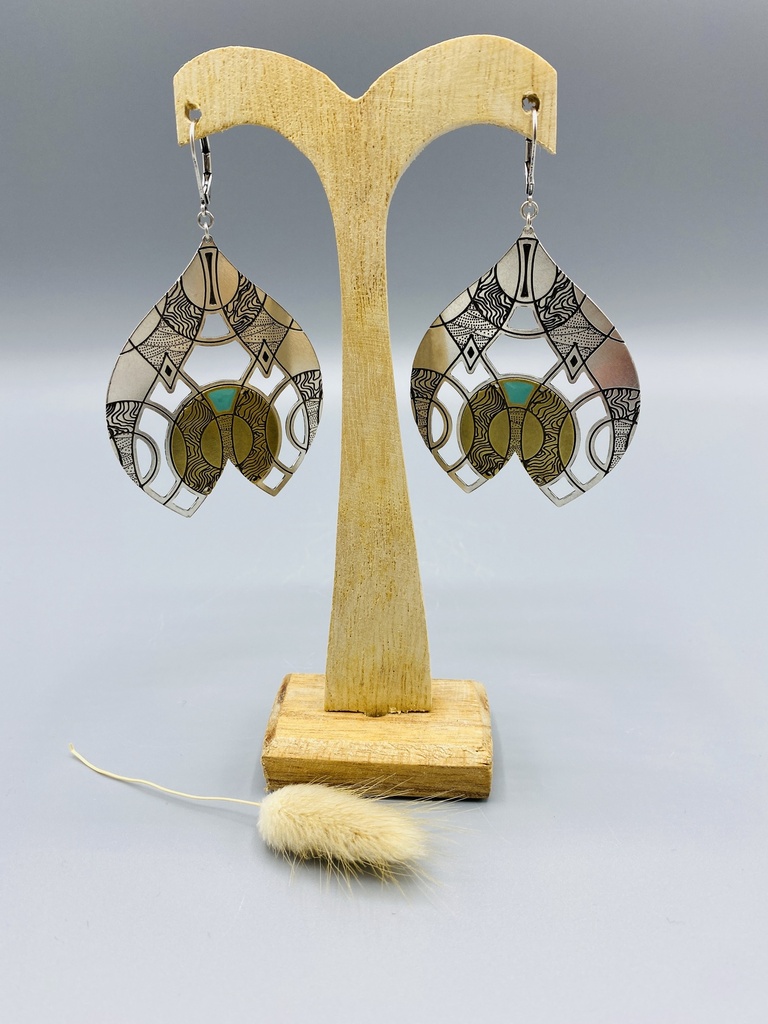 Boucles D'Oreilles Talisman Turquoise