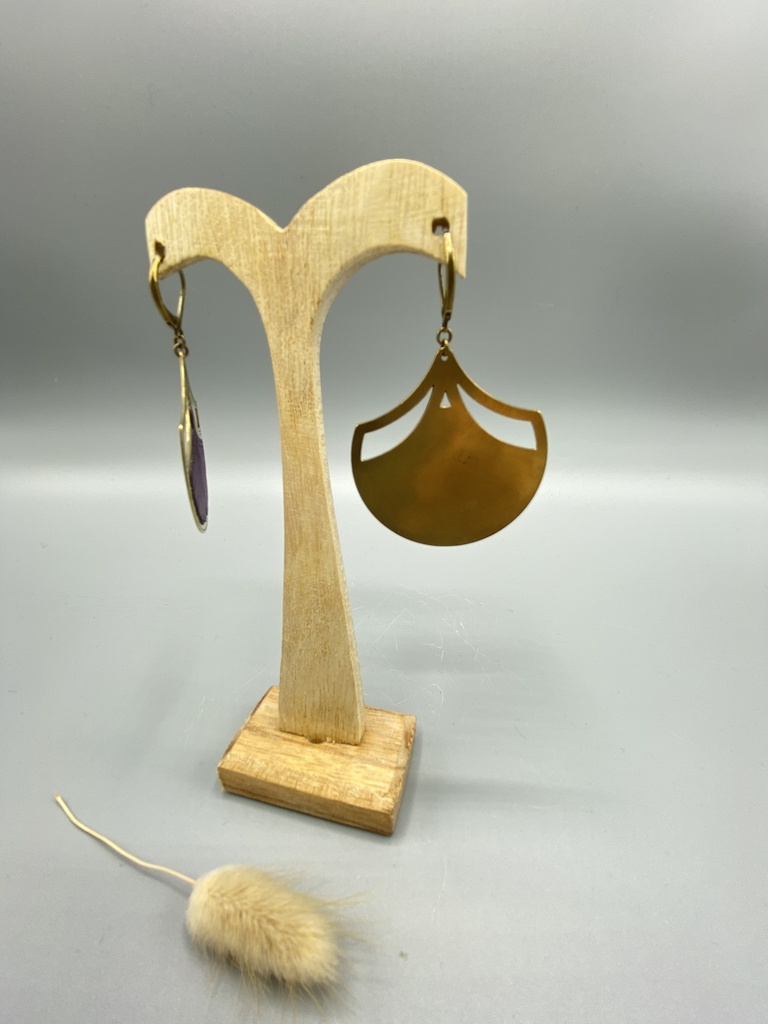 Boucles D'Oreilles Ginkgo Orange