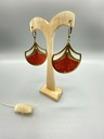 Boucles D'Oreilles Ginkgo Orange