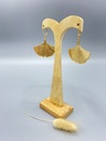 Boucles D'Oreilles Ginkgo Doré