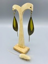 Boucles D'Oreilles Pétales Vert Olive