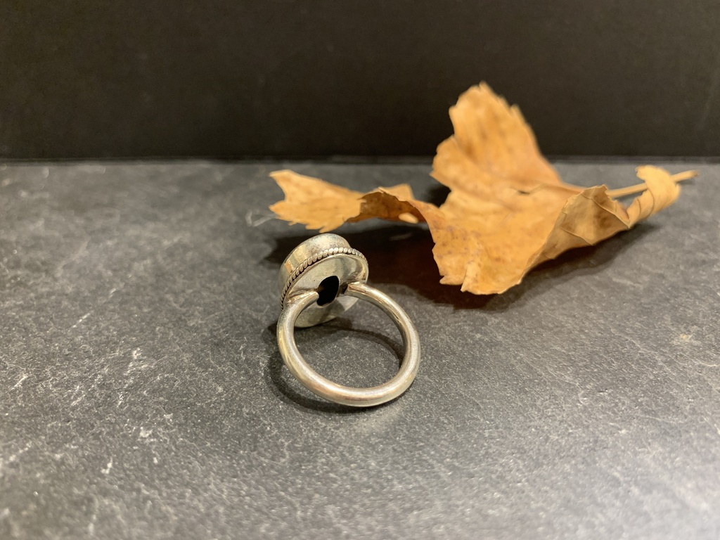 Bague Argent 925 & Agate Zébrée [0228]