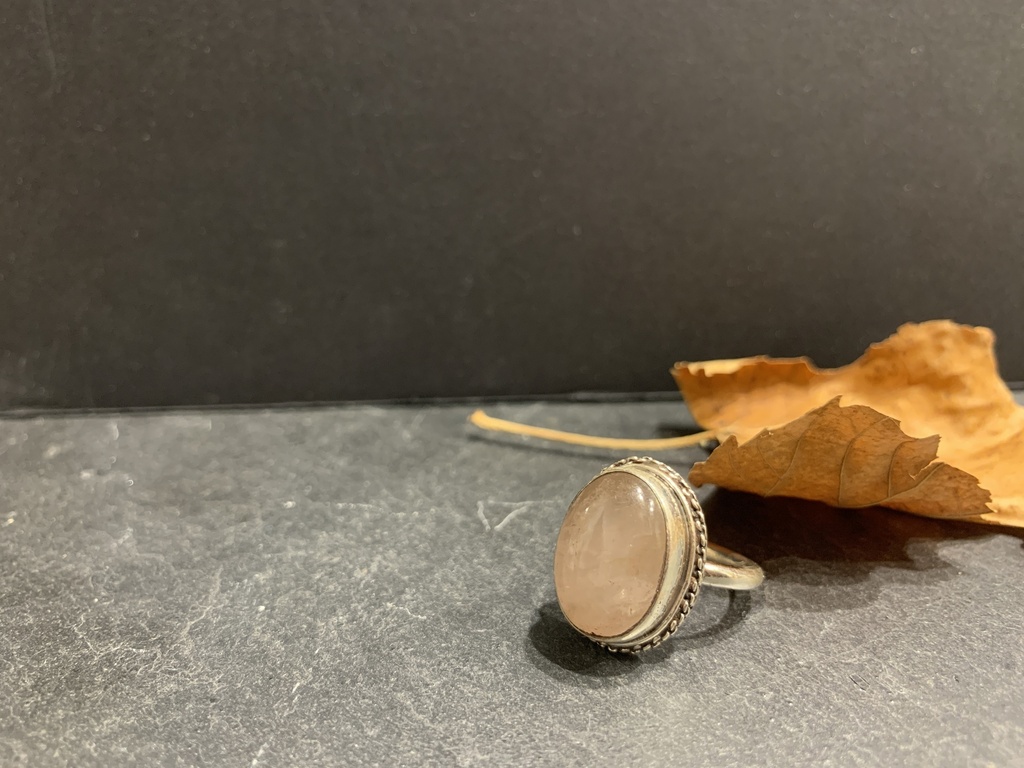 Bague Argent 925 & Quartz Rose [0251]