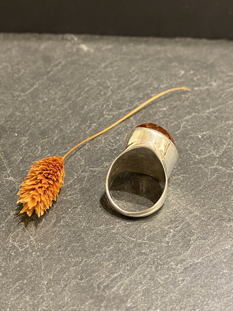Bague Argent 925 & Ambre [0407]
