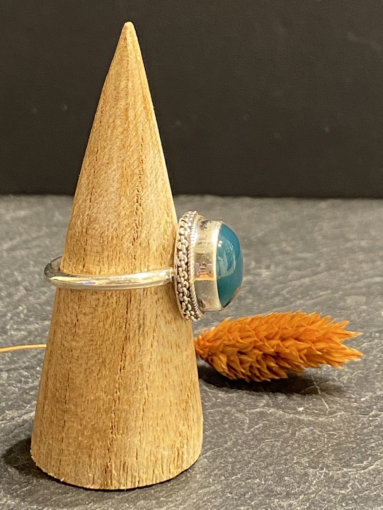 Bague Argent 925 & Onyx Teintée [0479]