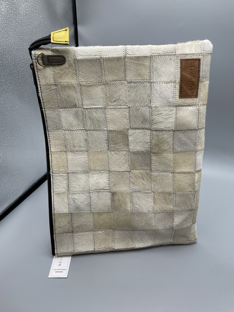 ELSA Pochette Ordinateur, Poil blanc, Bleu [Pochette]