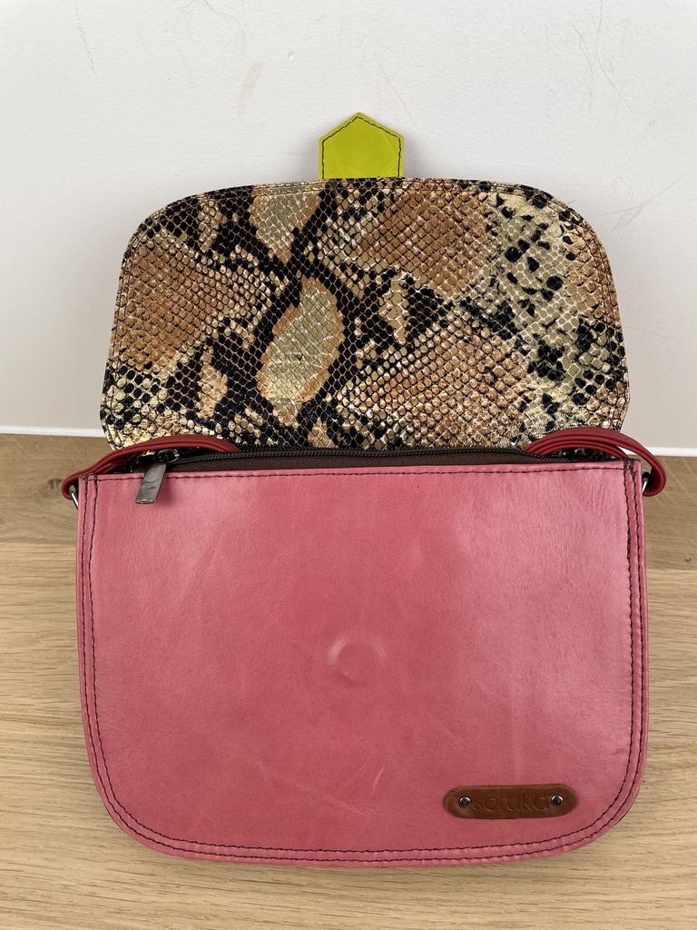ANYA Cuir Motifs , Brun Foncé [Sac à main]