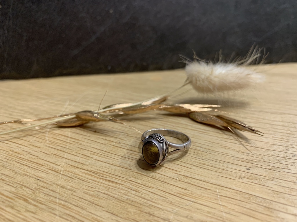 Bague Argent 925 & Œil de Tigre [0602]