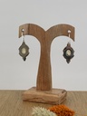 Boucles d'Oreilles Argent 925 & Citrine [0454]
