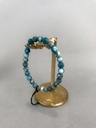 Bracelet Pierres 6mm Small Apatite Bleue Mate