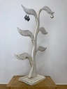 Arbre à bijoux en bois couleur blanche