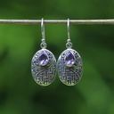 Boucles d'Oreilles Argent 925 & Améthyste [0487]