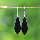 Boucles d'Oreilles Argent 925 & Coquillage Noir [0511]