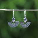 Boucles d'Oreilles Argent 925 & Améthyste [0524]