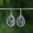 Boucles d'Oreilles Argent 925 & Améthyste [0528]