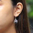 Boucles d'Oreilles Argent 925 & Coquillage Noir [0539]