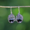 Boucles d'Oreilles Argent 925 & Coquillage Noir [0539]