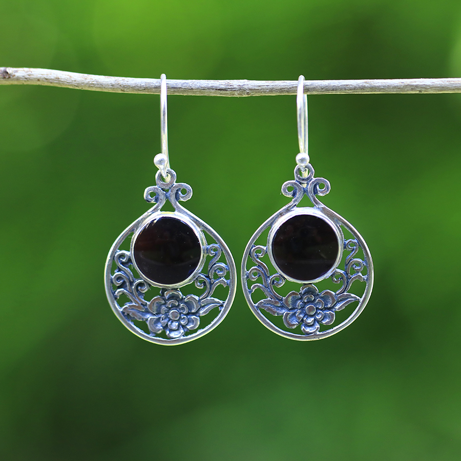 Boucles d'Oreilles Argent 925 & Corail Rouge [0544]