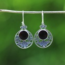 Boucles d'Oreilles Argent 925 & Corail Rouge [0544]