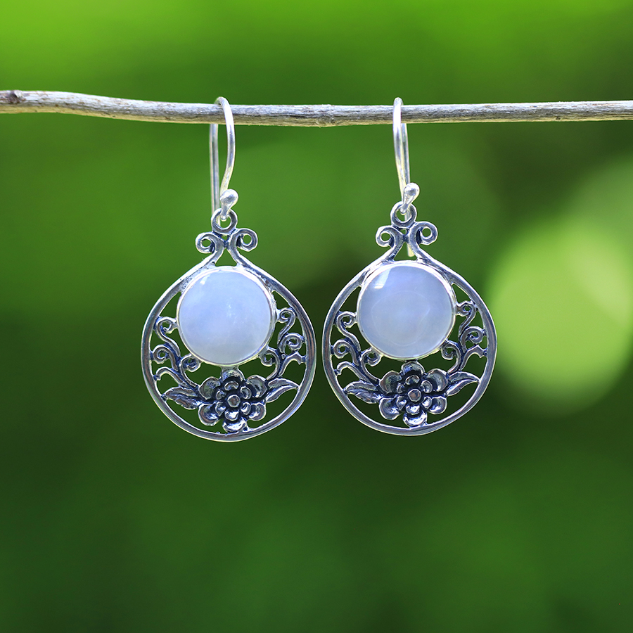 Boucles d'Oreilles Argent 925 & Nacre [0546]