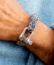 Gorgeous George Navy & Sand | Silver - S  [Bracelet]