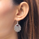 Boucles d'Oreilles Argent 925 & Grenat [0578]