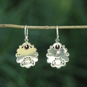 Boucles d'Oreilles Argent 925 & Grenat [0578]
