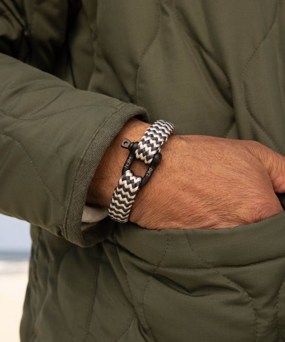 Gorgeous George Slate Gray & Off White | Black - S [Bracelet]