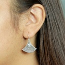 Boucles d'Oreilles Argent 925 & Topaze Bleu [0616]