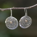 Boucles d'Oreilles Argent 925 & Plaquage Or [0624]