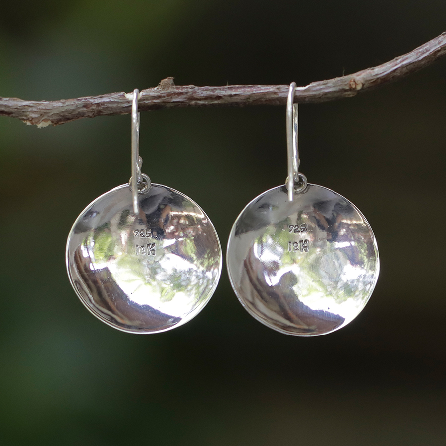 Boucles d'Oreilles Argent 925 & Plaquage Or [0624]