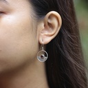 Boucles d'Oreilles Argent 925 & Grenat [0648]
